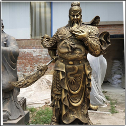 铸铜关公雕塑