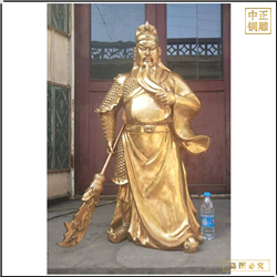 大型铸铜关公雕塑