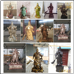 各种样式铜关公雕塑