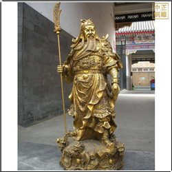 大型关公铜雕像图片